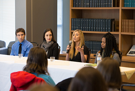 english majors speaking at forum