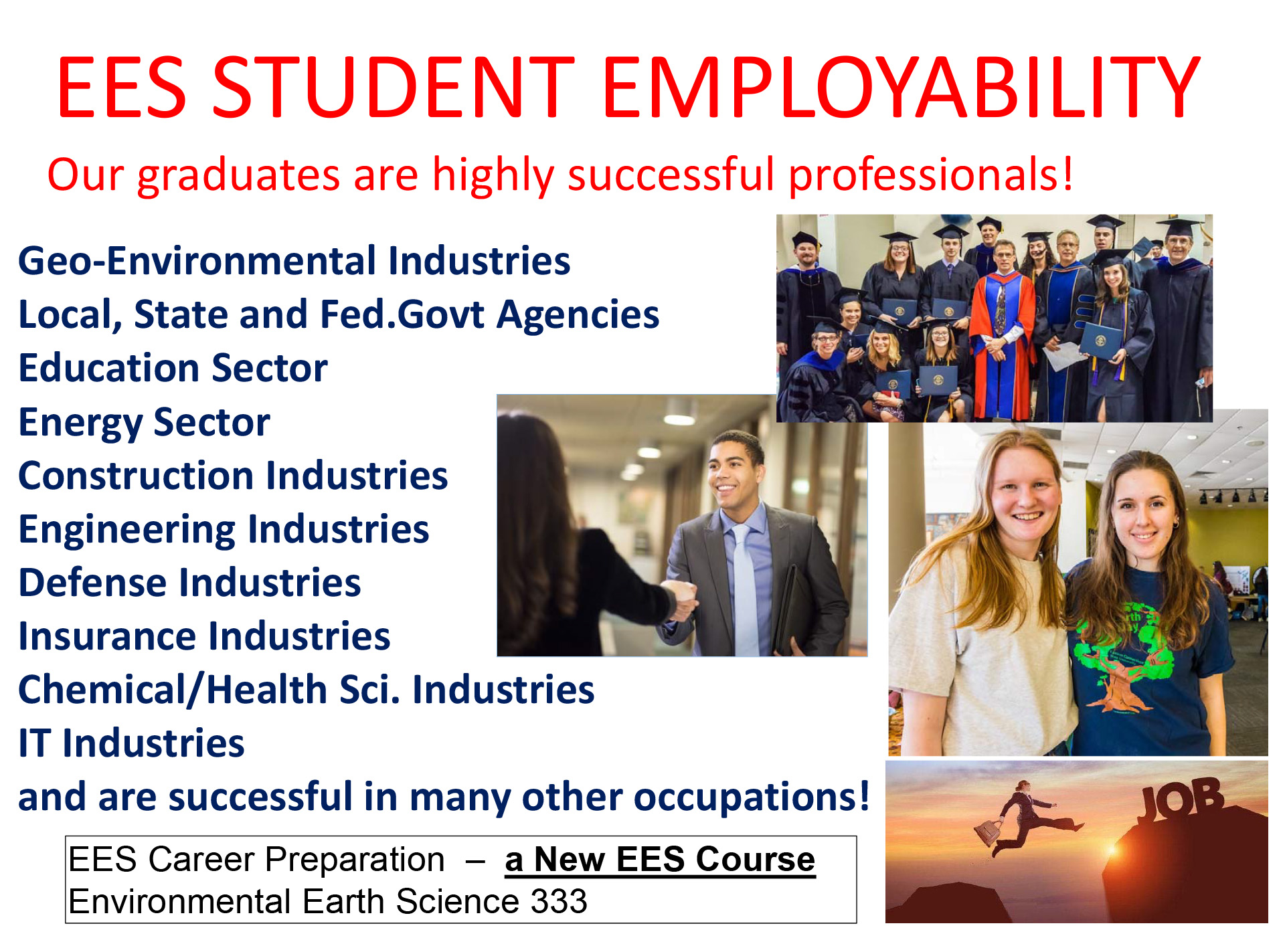 EES STUDENT EMPLOYABILITY - Our graduates are highly successful professionals!