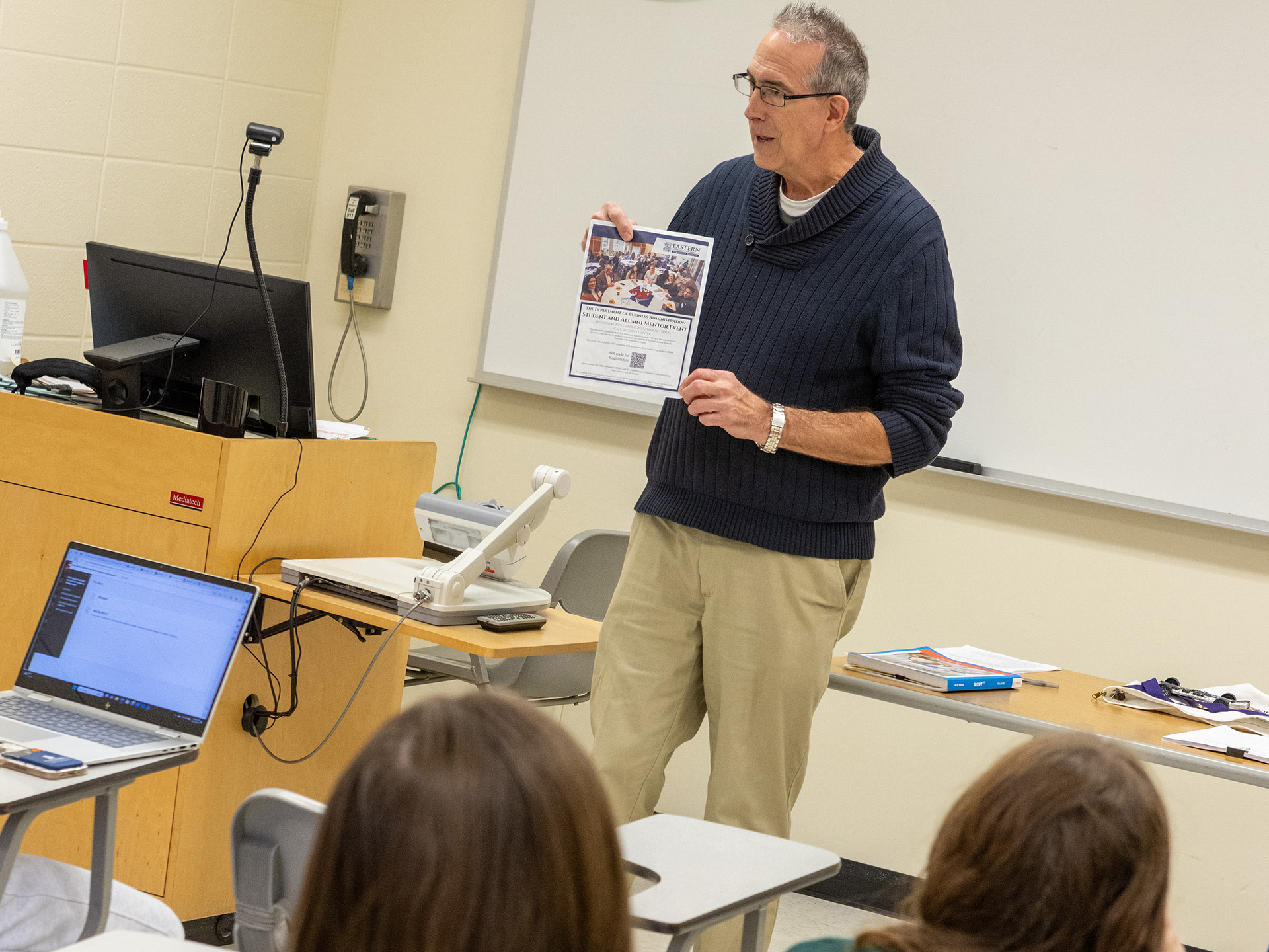 Craig Erwin teaching in front of class