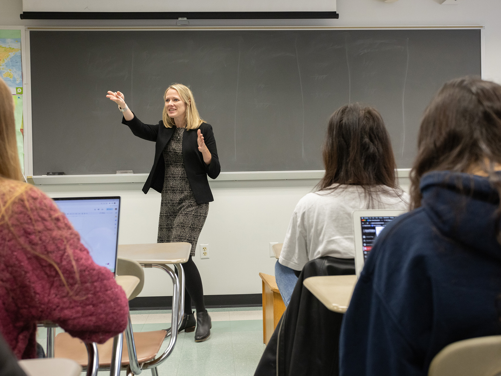 Kristalyn Salters-Pedneault teaching in front of class