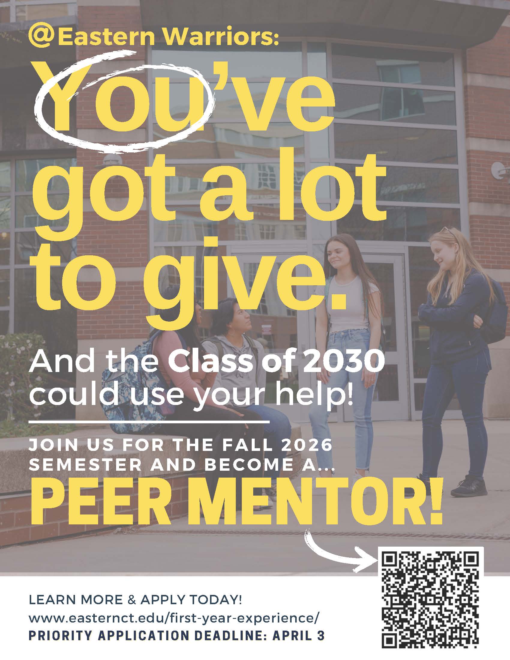 Peer Mentor Recruit Fall 2026