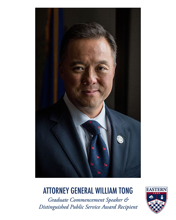 Attorney General William Tong, Graduate Commencement Speaker and Distinguished Public Service Award Recipient