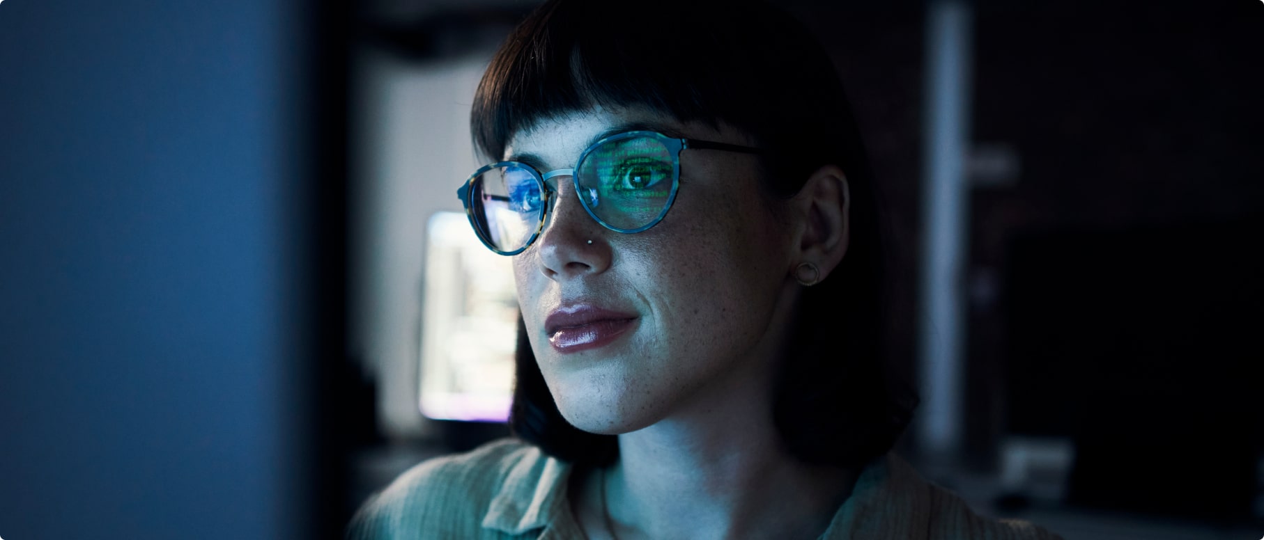 Image of woman working on a computer