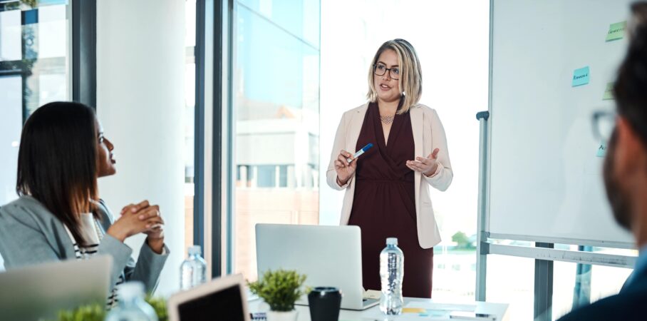 Young female manager