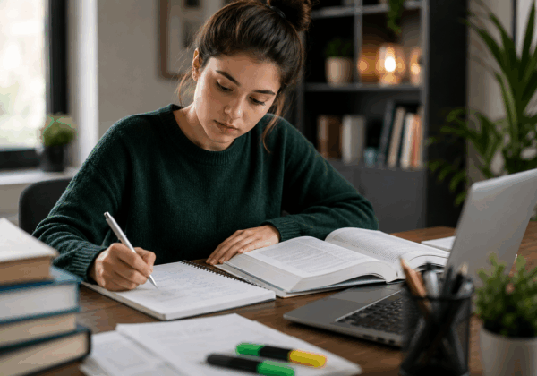 Women studying accounting