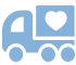 Truck with stylized heart icon