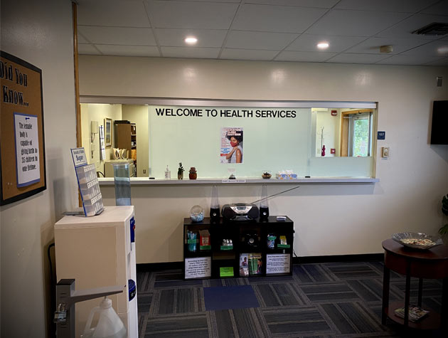 Welcome to Health Services reception area