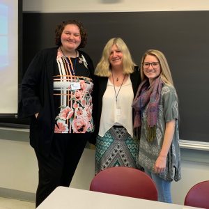 (l-r) Martha Ennis, Southern Connecticut State University Professor Polly Beals, and Theresa Johnson