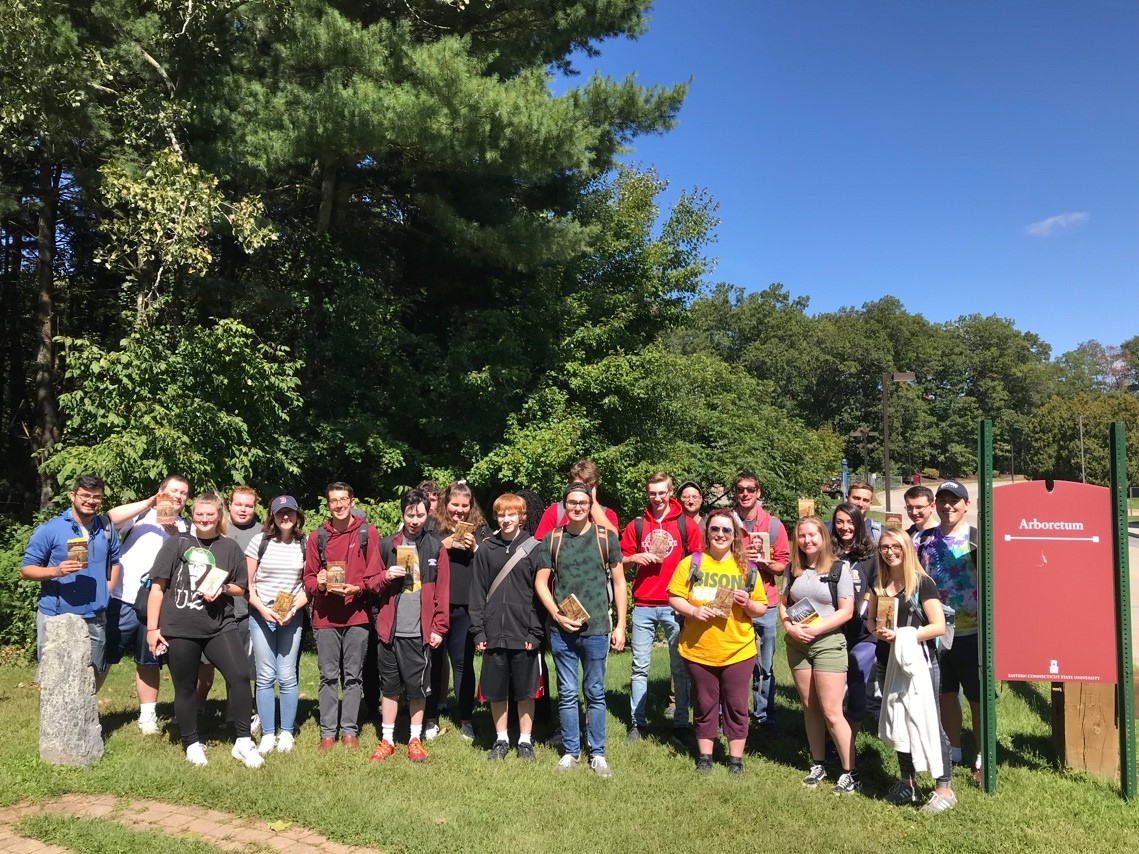 Students posing for group photo