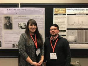 History majors Cassie Epes and Dana Meyer at the Undergraduate Poster Session