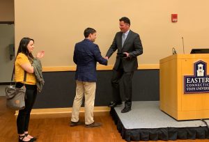 (l-r) Cassie Epes, Dr. Scott Moore, and Eastern’s Provost Dr. Bill Salka