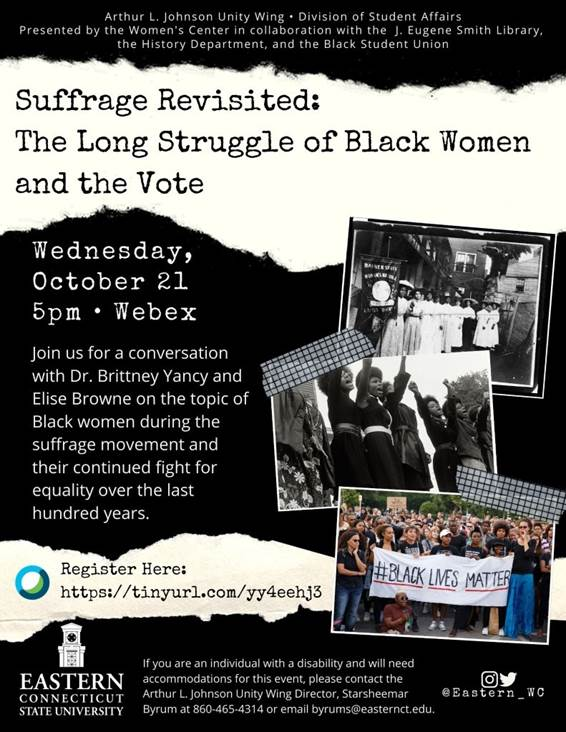 flyer for Suffrage Revisited event