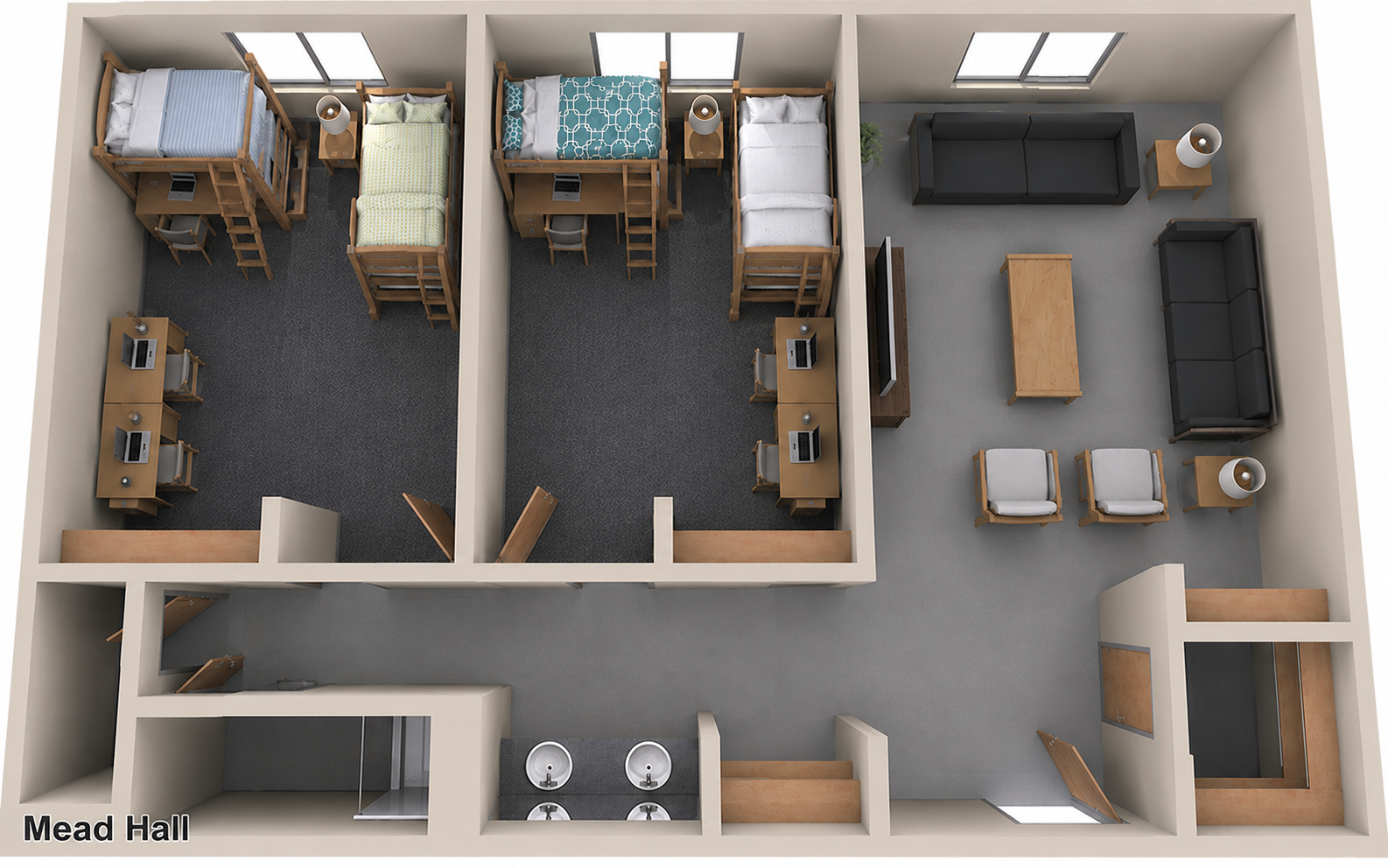 Mead Hall 6-Person Layout