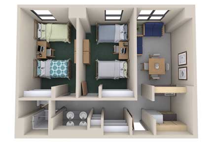 3D image occum hall room