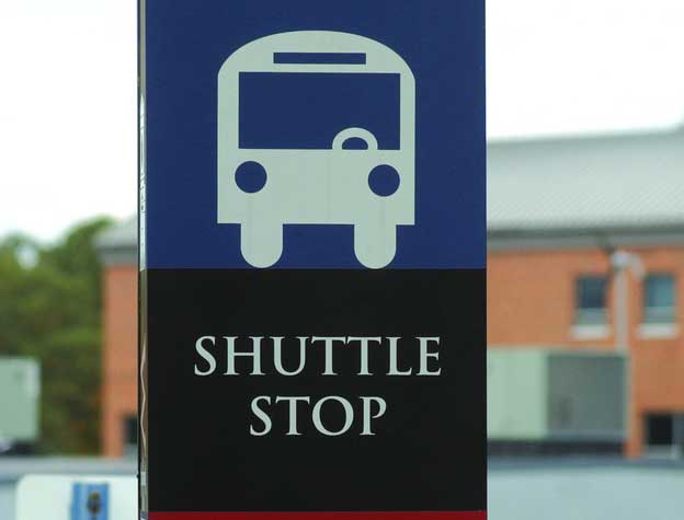 Campus Shuttle Sign