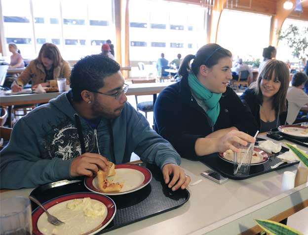 students sitting at table