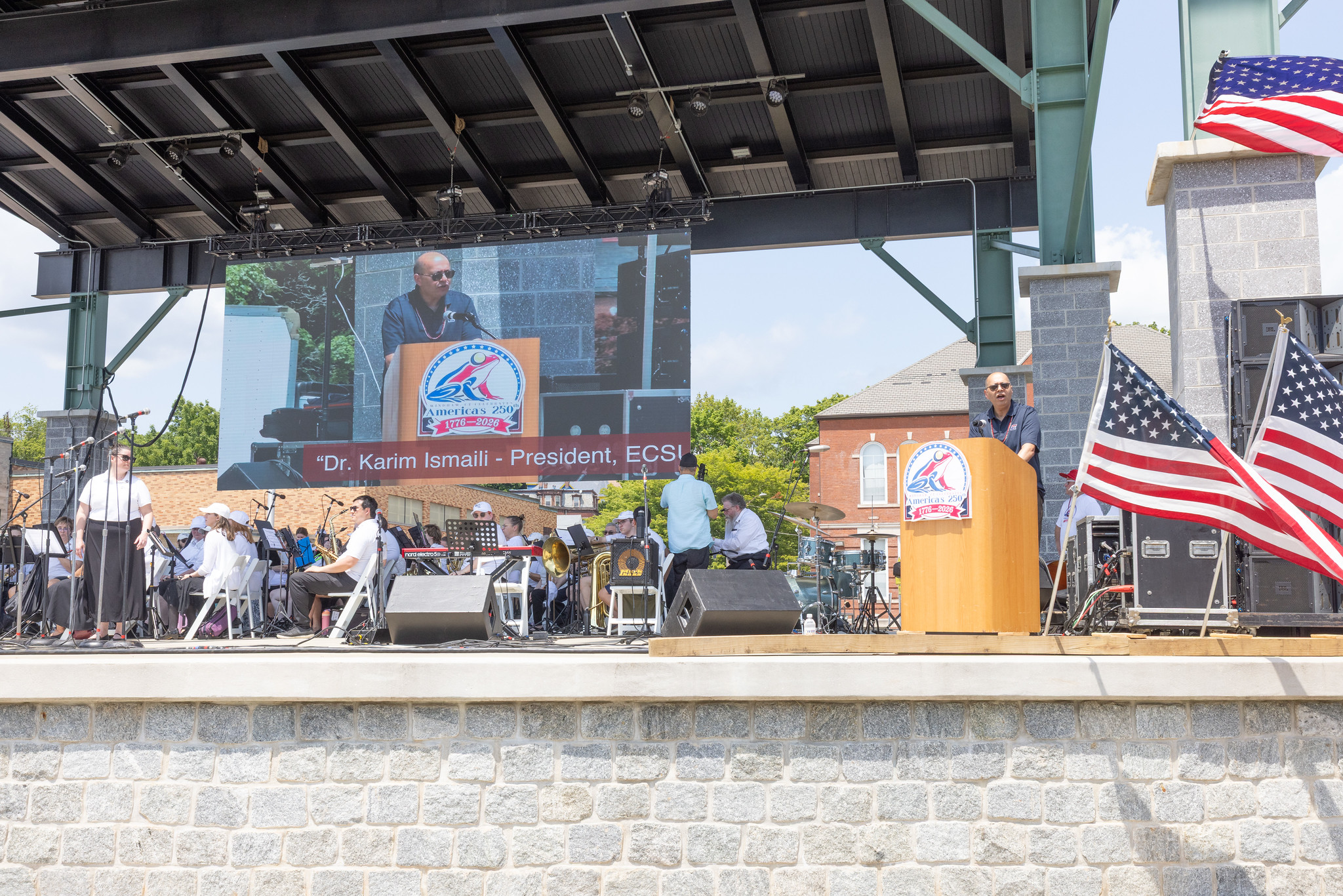 President Ismaili speaking at Windham's America's 250 celebration