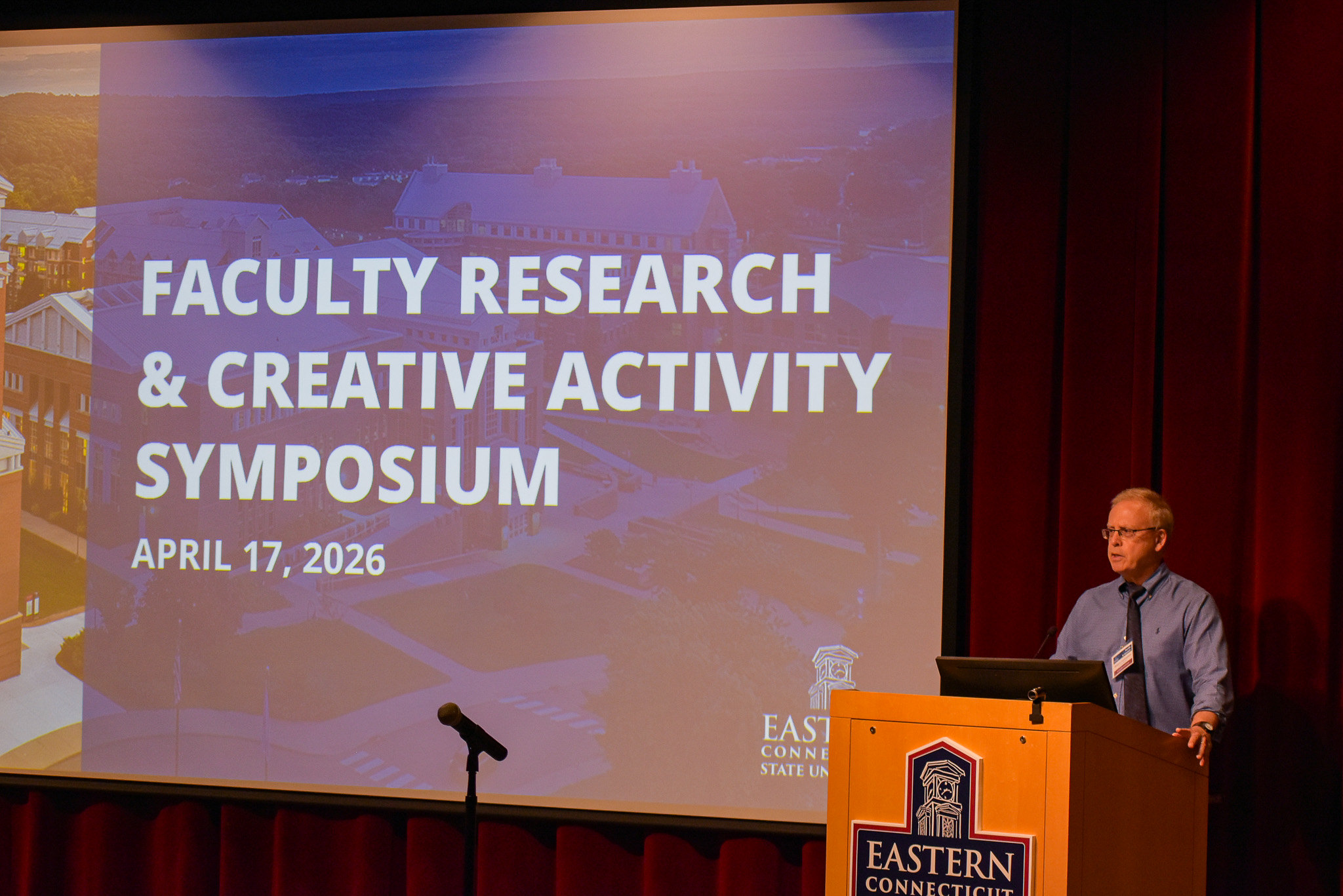 Faculty member presenting at the Faculty Research and Creative Activity Symposium
