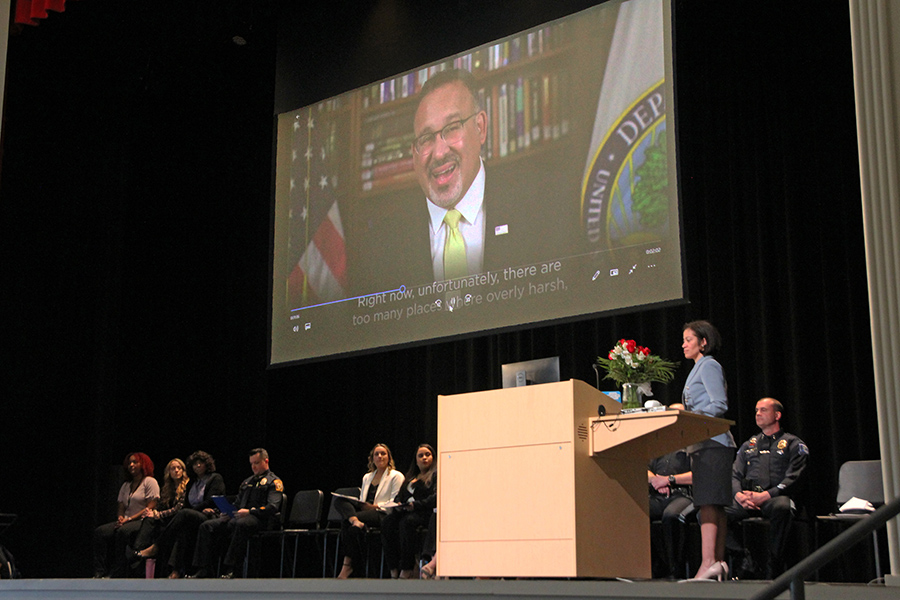 Secretary of Education Miguel Cardona comments on police social work program.