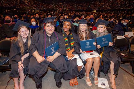 Students at commencement