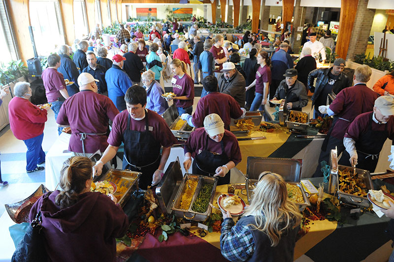 Eastern students serve food during Day of Giving