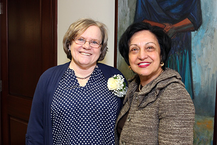 Eileen Ossen and President Elsa Núñez