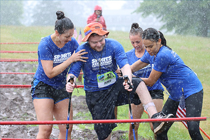 Cameron Senna participating in the Gaylord Gauntlet