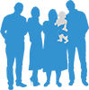 illustration of a family with a child