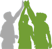 illustration of people giving high fives