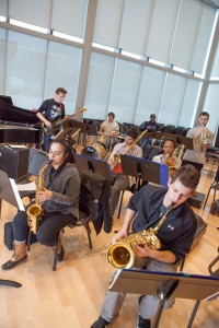Students playing jazz