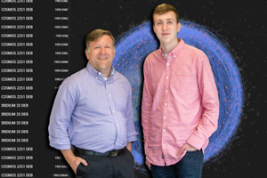 Student Michael Beckstein ’18 with economics Professor Brendan Cunningham.