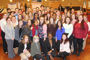 Poster presenters at Psychology Night