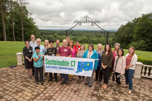 Co-creators of the emerging Sustainable CT program celebrate at Wickham Park in Manchester.