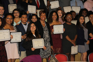 Inclusive Excellence Award winners with keynote speaker Natasha Stephens