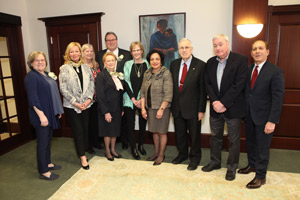 The award winners of the 2018 Leadership Luncheon pose for a group photo.