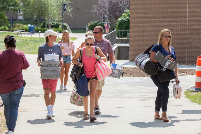New Eastern students  move in to their dorms.