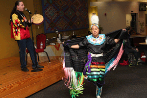 Demonstrations of Native dancing by members of the Mohegan and Mashantucket Pequot tribes rounded out the Native American Heritage Day of Events on Nov. 13.
