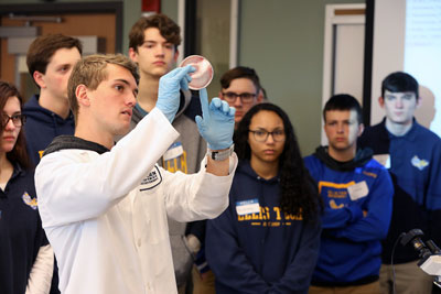 Eastern Biology student presenting 