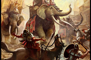During a Q & A, Davis referenced how Hannibal famously led an army of war elephants across the Alps as part of his war machine.