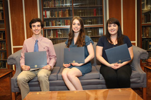 Library research award awardees pose for the camera