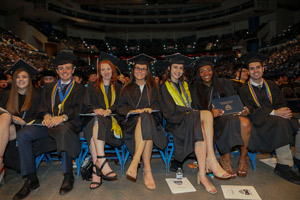 Senior class poses for the camera