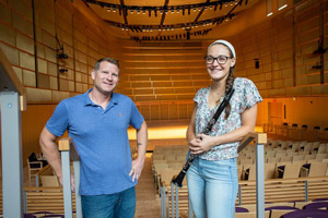 Professor Chris Howard and Adella Dzitko-Carlson.