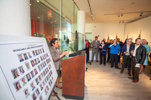 Eastern President Elsa Núñez honors Eastern's faculty scholarship.