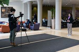 Manchester High School students participate in the workshop.