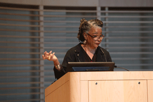 Marie-Celie Agnant lectures on her experience writing about Haiti and social activism. 