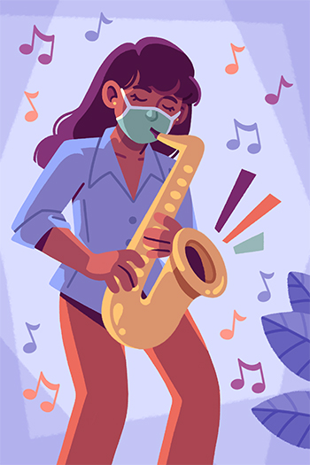 Saxophone illustration 