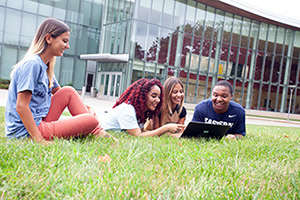 Students in lawn 