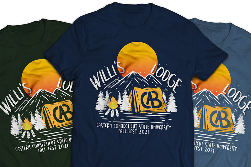 CAB's Fall fest shirt design for "Willi's Lodge" 