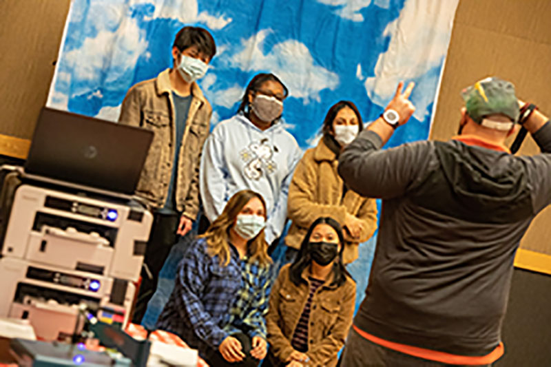 Eastern students pose for a picture. 