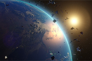 Picture of Earth and space debris